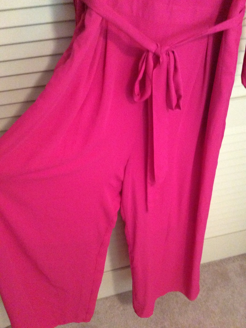 Lane Bryant Beauticurve Collection Hot Pink V-Neck Jumpsuit size 18 - Picture 9 of 10